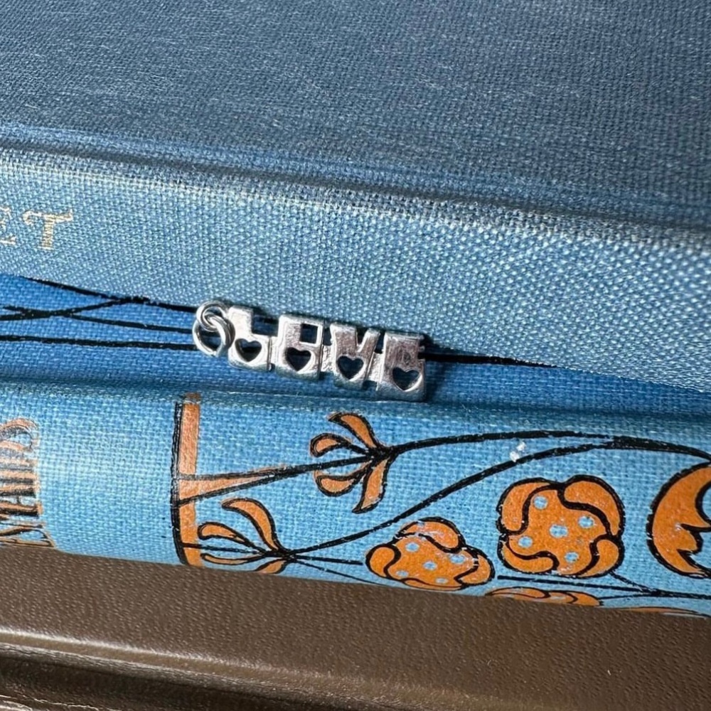 Vintage Sterling silver LOVE pendant